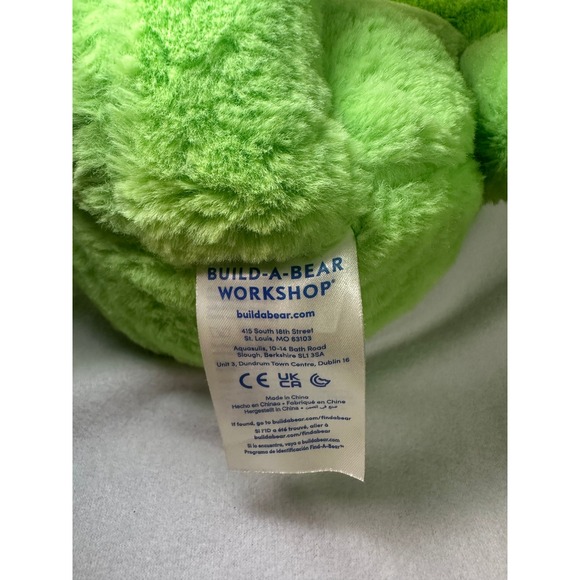 Build-A-Bear Workshop Spring Green Frog Plush Stuffed Animal 16 Inch Lime Green - Picture 7 of 8